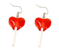 AKOOSY Creative Heart Lollipop Ear Drops Lightweight Dangle Earrings for Women Stylish Jewelry Daily Wear Parties and Special Occasions