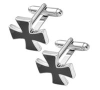 AKOOSY Cross Shape Cufflinks for Men Lightweight Alloy Shirt Cuff Links with Delicate Design, Easy to Use Suit Accessories for Business Partnerships