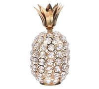AKOOSY Crystocraft Crystal Ornament Metal and Crystal Pineapple Decoration with Stable Structure, Artificial Pineapple Statue for Bars and Offices, Elegant Golden Tabletop Centerpiece
