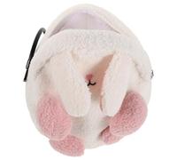 AKOOSY Cute Plush Bunny Shoulder Bag Large Capacity Furry Tote with Ears Soft Plushie Purse for Women Casual Daily Use