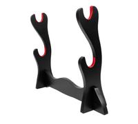 AKOOSY Desktop Flute Storage Rack Wooden Flute Holder Two-tier Display Stand Suitable for Household Music Room and Desktop Organization