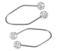 AKOOSY Dimple Creation Tool 1 Pair Stainless Steel Acrylic Facial Exerciser for Cheeks with Adjustable Fit for Women and Men Natural Smile Trainer