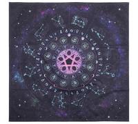 AKOOSY Divination Tapestry Tarot Game Desktop Cloth Fabric Pentagram Astrology Board Game Mat Soft Easy to Clean for Tarot Cards and Divination