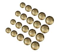 AKOOSY DIY Metal Brass Buttons 50Pcs Vintage Decorative Sewing Accessories for Overcoat and Suit Craft Projects with Size Assortment
