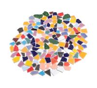 AKOOSY DIY Mosaic Ceramic Tiles Bag Irregular Glazed Pieces for Crafts Home Decoration Flat Smooth Bottom for Easy Gluing Clocks Vases Jewelry and Various DIY Projects