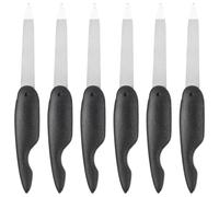 AKOOSY Double-Sided Nail Files 6Pcs Folding Nail Buffers in Black with Portable Design for Professional and Home Use