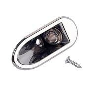 AKOOSY Dual Guitar Jack Pickup Jack Socket Boat Style Silver Metal with Plating Copper Steel Professional Fits Electric Guitar and Bass Elegant Chic Design for Musical Instruments