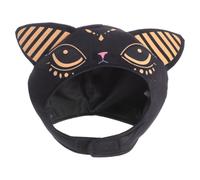 AKOOSY Egyptian Cat Shape Hat with Large Ears for Cosplay Events | Pp Cotton Build, Soft Adjustable Band, 3d Form with Golden Accents and Cool Wear