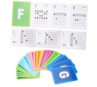 AKOOSY Electric Guitar Chord Chart Poster Coated Paper 49pcs Guitar Learning Guide and Diagram Practice Big Fonts Easy to Collect for Beginners and Kids