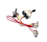 AKOOSY Electric Guitar Wiring Harness Prewired Kit with Toggle Switch Volume and Tone Pots Metal Components Low Noise for Guitar Replacement and Repair