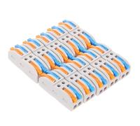 AKOOSY Electrical Crimp Connector 10pcs Wire Connector Nut 2-in 2-out Nylon Copper Blocks for Wire Joint in Automotive and Home Wiring