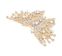 AKOOSY Elegant Colorful Rhinestone Butterfly Brooch Pin Zinc Alloy Sparkling Shawl Pins for Women Dress Accessories Special Occasions and Everyday Wear