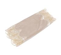 AKOOSY Embroidered Piano Lace Cover Half Dustproof Protective Cloth for Electric Keyboard Washable Beige Decorative Cover Suitable for Yamaha and Electronic Pianos