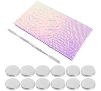 AKOOSY Empty Magnetic Eyeshadow Palette with Mirror and Pans, Pu and Iron Material, Stable and Easy to Carry Makeup Tray for DIY and Cosmetics Lovers, Portable Design Fits in Your Bag