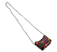 AKOOSY Ethnic Style Coconut Shell Bag Sling Purse for Women Vintage Messenger Bag Coconut Shell Material Money Pouch for Summer Beach Outings and Cell Phone Storage