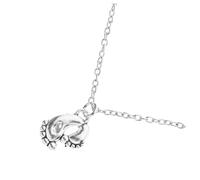AKOOSY Feet Pendant Necklace Mom Jewelry Sterling Shower Keepsake Gift for Commemorating Innocence and Special Moments