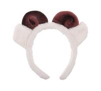 AKOOSY Fluffy Sheep Horn Headband with Plush Lamb Ears for Cosplay and Daily Wear, Lightweight and Sturdy Animal Ear Hairband for Women and Men, Unique and Charming Costume Accessory