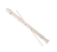 AKOOSY Flutes Soprano Recorder for All Ages Material Easy to Clean with Cleaning Rod for School Bands and Classical Music Performances White