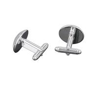 AKOOSY Glass and Copper Sleeve Cuff Link for Men Round O Letter Pattern Collar Button Electroplated Smooth Finish Lightweight Design for Shirt Sleeves and Collars Easy to Clean and All