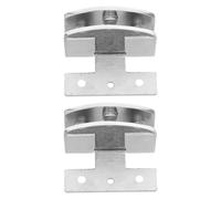 AKOOSY Glass Door Hinges 2pcs Steel Silent Closing for Frameless Shower and Kitchen Cabinet Doors