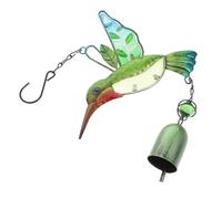 AKOOSY Glass Wind Chime Hummingbird Hanging Ornament for Indoor Outdoor Garden Patio Backyard Decoration Resistant Colorful Glass Craft Gift