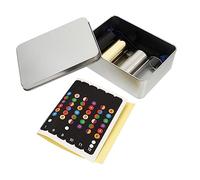 AKOOSY Guitar Slide Kit with Metal and Glass Tubes Finger Cover Picks with Iron Storage Box for Acoustic and Electric Guitar Accessories Smooth Safe Design Gift