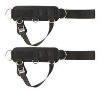 AKOOSY Gym Leg Strap 2Pcs Cable Machine Foot Pedal Rope, Black Material, Practical Ankle Straps for Women’s Fitness and Exercising