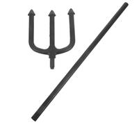 AKOOSY Halloween Devil Pitch Fork Prop, Black Three-prong Demon Costume Fork for Halloween Cosplay and Party Accessories