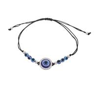 AKOOSY Handwoven Evil Eye Bracelet for Women Lucky Beaded Wristband with Protective Charm Vintage Style Fashion Jewelry for Daily Wear and Prosperity Unique Blue Eye Amulet
