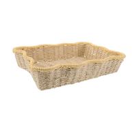 AKOOSY Handwoven Rectangular Paper Rope Storage Basket Organizer for Kitchen Bathroom Living Snacks and Toiletries Handmade Versatile Desk and Pantry Shelf Storage Box