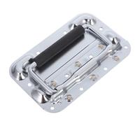 AKOOSY Heavy Duty Spring Loaded Recessed Flight Case Handle 8mm Iron | Surface Mounted Fit, Silver Finish, Stable Grip for Trunks, Retrofit Use, Touring Crew and Technicians