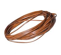 AKOOSY High Strength Pe Plastic Rattan Repair Material Wood Grain Effect for Furniture DIY Handicraft Multipurpose Durable Rattan Weaving Strip for Chair Bench Table Restoration