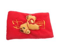AKOOSY Interactive Plush Dog with Crinkle Sound and Treat Dispensing Feature, Stimulating Cognitive Skills for Dogs, Shaped a Lucky Red Packet, for Play and Holiday Decor