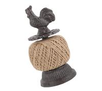 AKOOSY Iron Art Rooster Tabletop Rope Spool with Natural Hemp Twine Rustic Vintage Decorative Craft Supply Cast Iron DIY Tool for Home and Garden