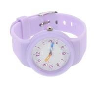 AKOOSY Kids Waterproof Quartz Exam Watch for Children, Light Purple Simple Wristwatch Suitable for School and Outdoor Use