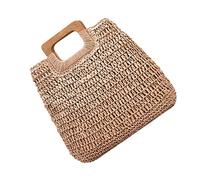AKOOSY Large Capacity Hand Crocheted Outdoor Beach Weave Bag for Women Lightweight Durable Straw Handbag for Daily Storage Travel Camping and Casual Use