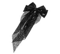AKOOSY Large Sequin Bow Hair Clip for High Ponytail Sparkly Glitter Butterfly Hair Accessories for Girls and Women Oversized Shimmering Bow for Special Occasions and Everyday Styling