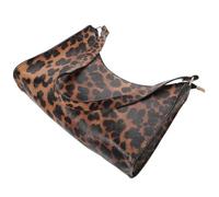 AKOOSY Leopard Print PU Shoulder Bag with Zipper Closure for Women Stylish Messenger Handbag Armpit Bag and Practical Gift for Girlfriend Wife Mother Daughter