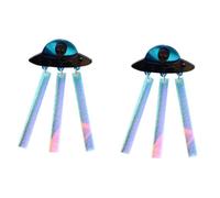 AKOOSY Lightweight Acrylic Earrings for Women Spaceship Dangle Drop Ear Drops Skin-friendly Minimalist Fashion Jewelry for Elegant Charm and Daily Wear