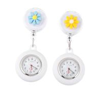 AKOOSY Little Daisy Pocket Watch Silicone Nurse Accessory Stylish Timing Pocket Watches for Students Doctor on Most Occasions