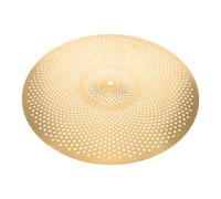 AKOOSY Low Volume Silent Cymbal 16 Inch Gold Drum Mute Pad Noise Reduction Cymbal for Practice Quiet Crash Suitable for Home Studio and Live Training