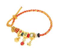 AKOOSY Mahjong Bracelet Handwoven Chinese Style Adjustable Luck Jewelry for Women Woven Rope Prosperity Bracelet