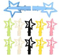 AKOOSY Metal Star Hair Clips with Longer Service Time 12 Pcs for Lightweight Decorative Hair Accessories for Special Occasions and Parties