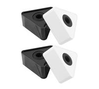 AKOOSY Microphone Reporters Design for Interviewers Interview and Professional Mic 4pcs Abs Triangular Logo Flag Station, Portable Holder Large Logo Display Area, Creative