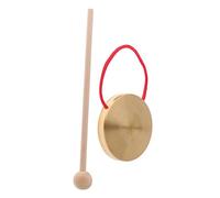 AKOOSY Mini Copper Gong Drum Handheld Percussion Instrument with Mallet Crisp Sound for Party Dance Concert Music Development Opera Gong for Business Openings and Sports Events