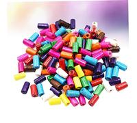 AKOOSY Mixed Color Cylindrical Colored Wooden Beads About Creative DIY Craft Tube Spacer Bead Accessories for Jewelry Making Crafting Home Decoration