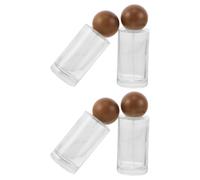AKOOSY Ml Lid Ball Wood Glass Spray Perfume Bottle with Walnut 4pcs