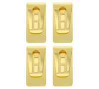 AKOOSY Money Clip Wallet Bill Holder 4pcs for Men Slim Stainless Steel Compact and Easy Portability Classic Golden Metal with Minimalist Design, for Commute and Party Use