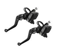 AKOOSY Motorcycle Brake Clutch Lever 7/8 Inch 22mm 1 Pair Universal with Hydraulic Master Cylinder Pump, Black Aluminium Alloy, Non-Slip and Wear-Resistant Design, Suitable for