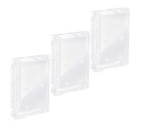 AKOOSY Nail Drill Bit Holder Sturdy Construction Prevents Accidental Drops Acrylic 3pcs with 6-hole Rectangle Design, Manicure Tool Organizer Stand for Beauty Counter and Desktop Use